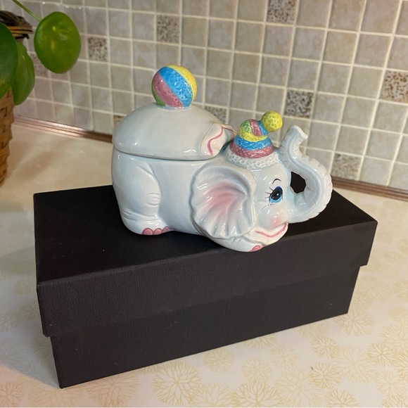 Vintage Circus elephant trinket box dish - Picture 4 of 6